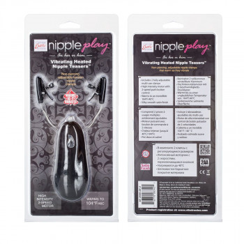 Фиолетовые зажимы на соски с нагревательным эффектом с вибрацией Heated Nipple Teasers