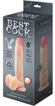 Телесный фаллоимитатор на присоске F&F Best Cock 8 - 22 см.