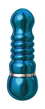 Голубой алюминиевый вибратор Blue Small - 7,5 см.
