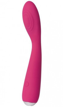 Ярко-розовый G-стимулятор Iris Clitoral & G-spot Vibrator - 18 см.